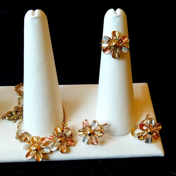 Jewelry - Mother's Day rose gold necklace earrings and ring set